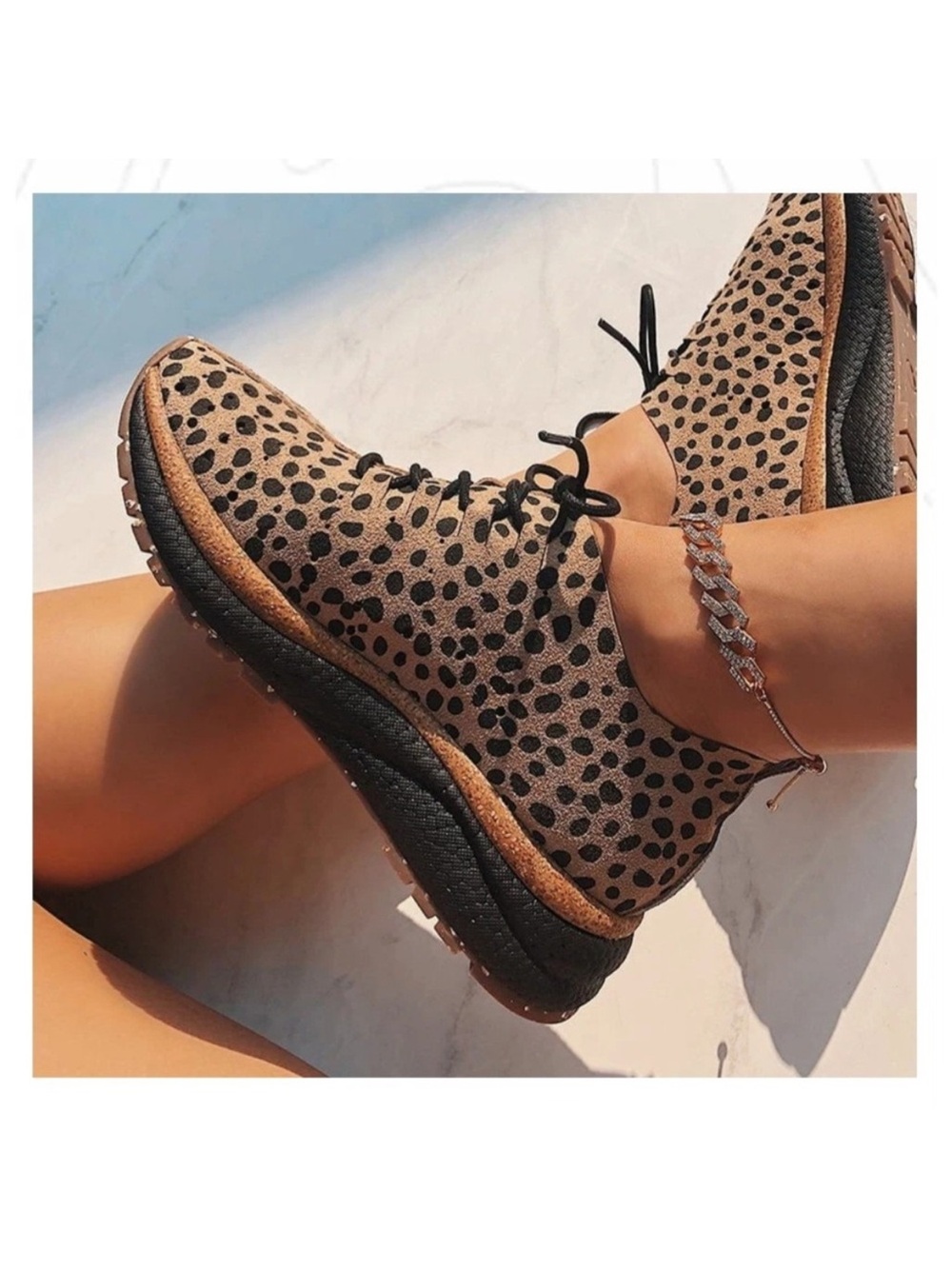 OTBT Alstead Leopard Print Casual Lace-Up Sneakers
